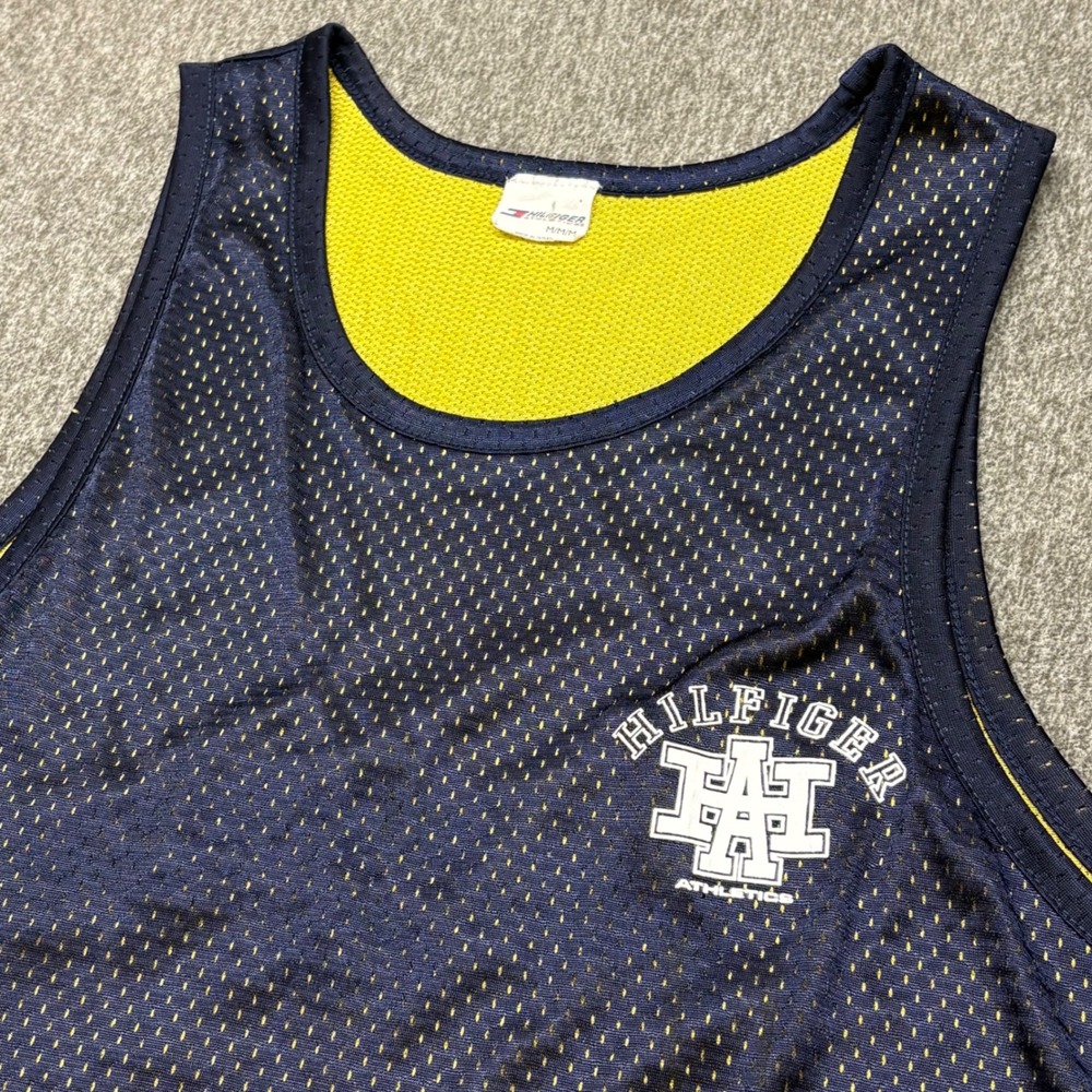 Vintage Tommy Hilfiger Athletics Reversible Mesh Tank Top Mens Medium